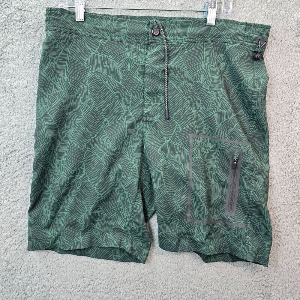 Mack Weldon Men's Green Hybrid Board Shorts Stretch Swim Size L
